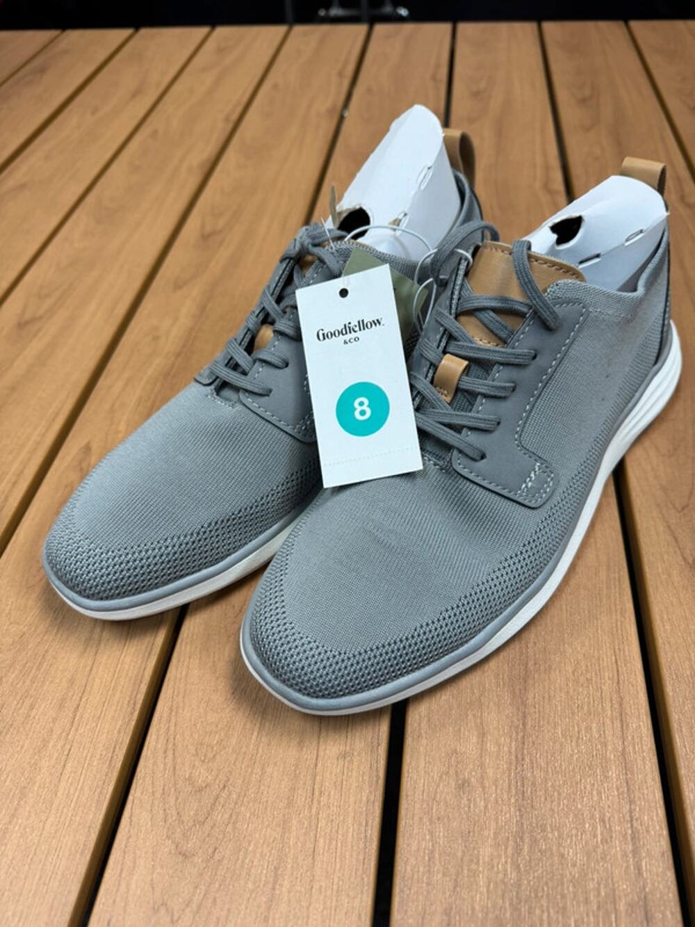 Men’s Goodfellow & Co Gray Zeke Knit Dress Sneakers - Size 8